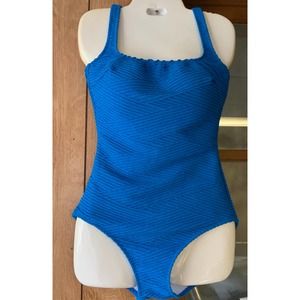 Gottex swimsuit size 10 blue one piece bathing suit